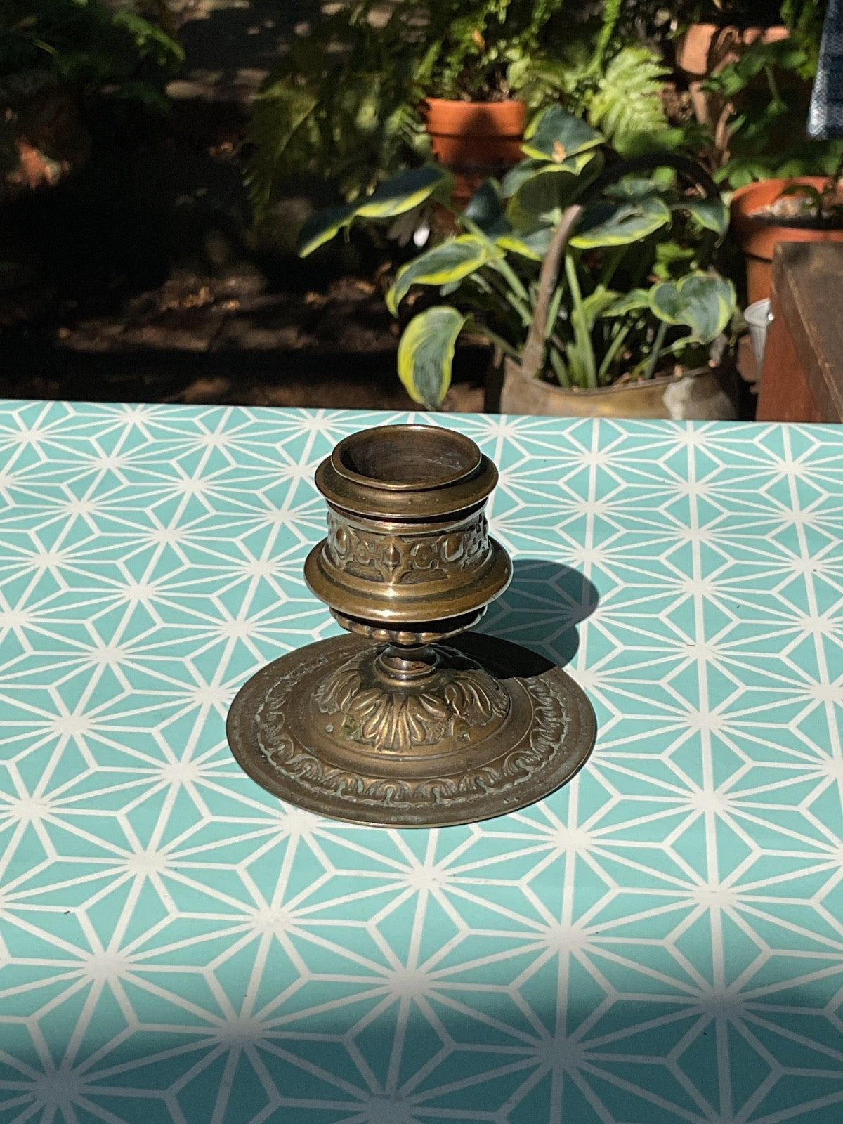 Ornate Brass Candlestick Holder
