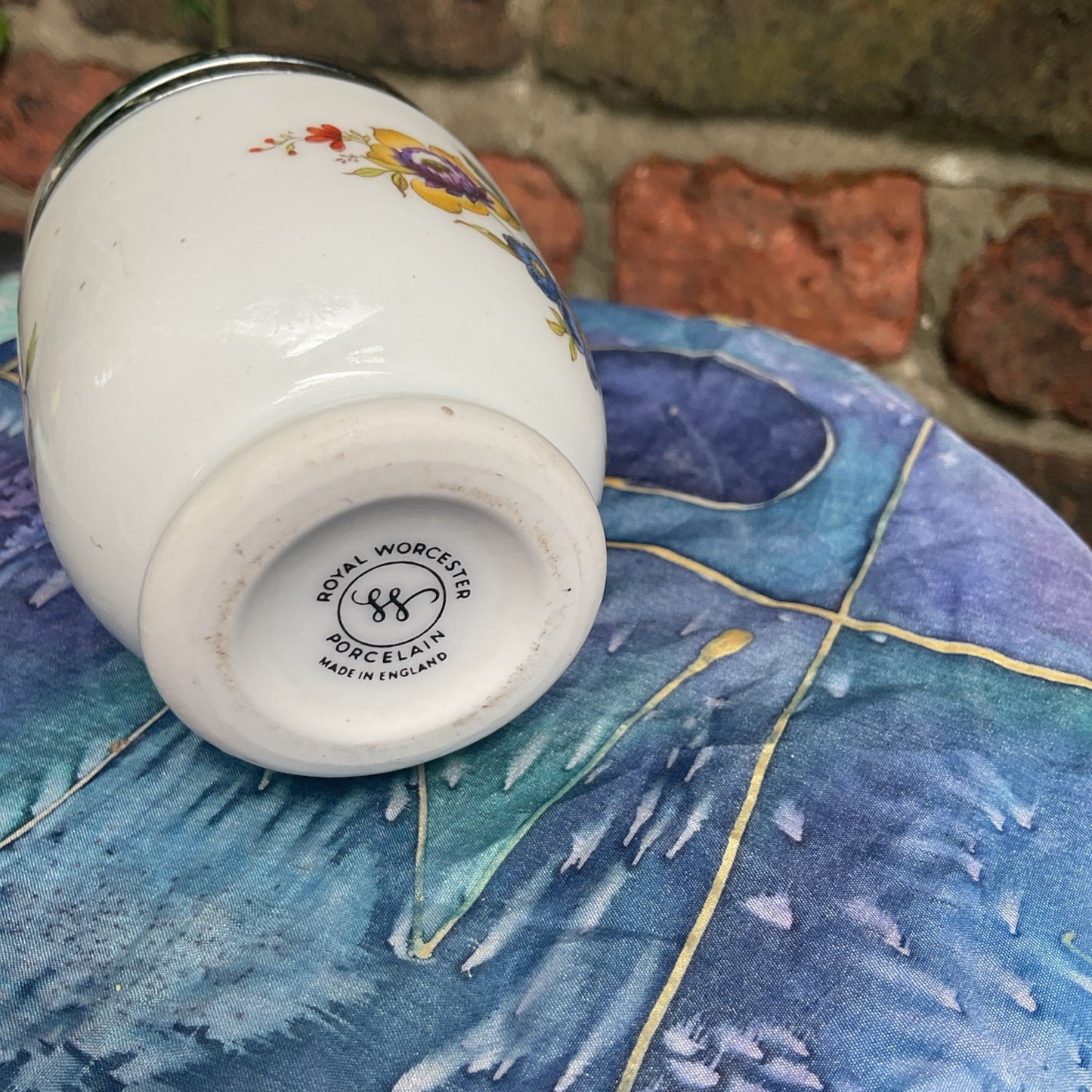 Royal Worcester Porcelain Standard Egg Coddler - Bournemouth Rose Pattern