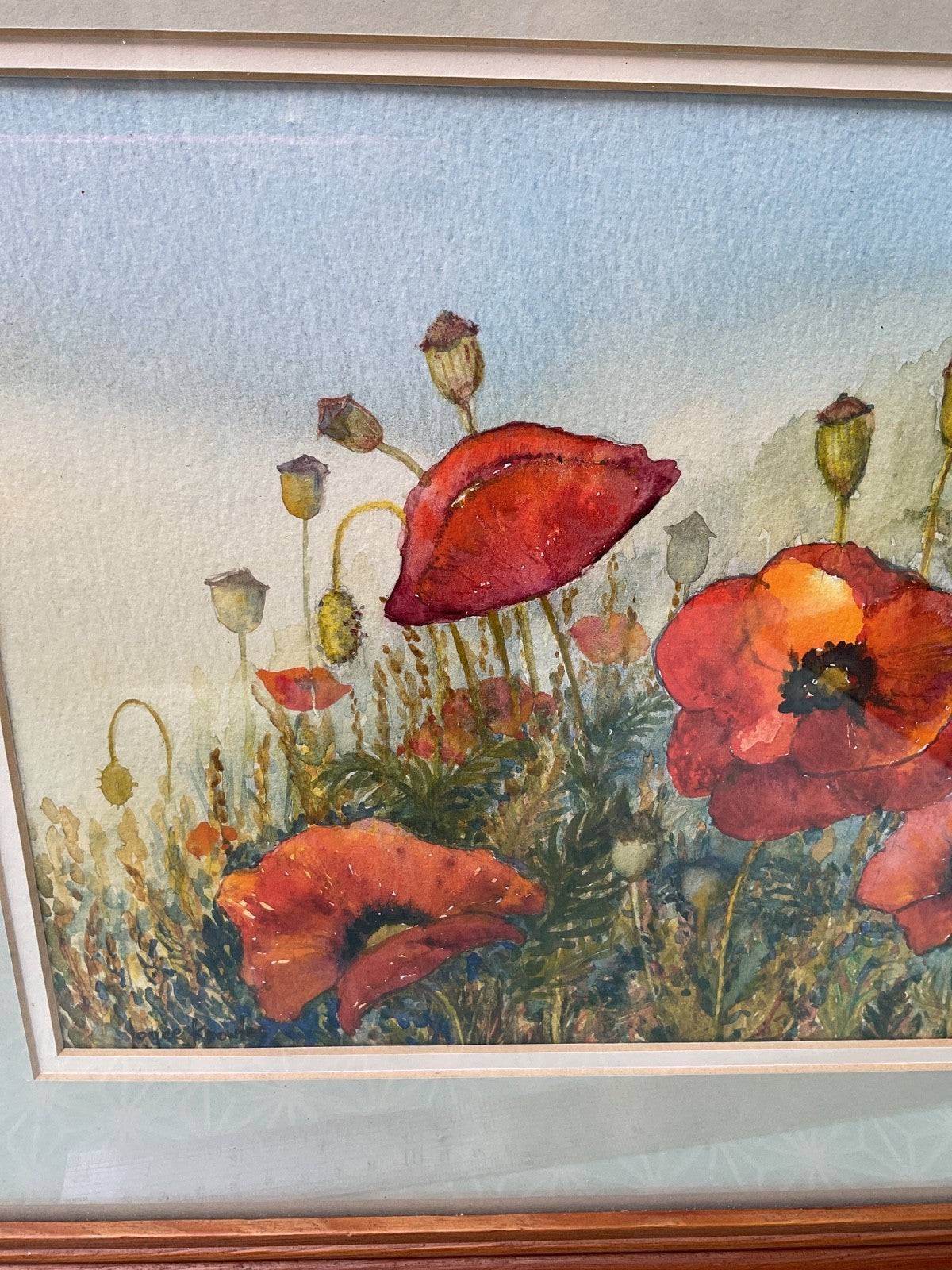 Joyce Knowles Watercolour – Poppies