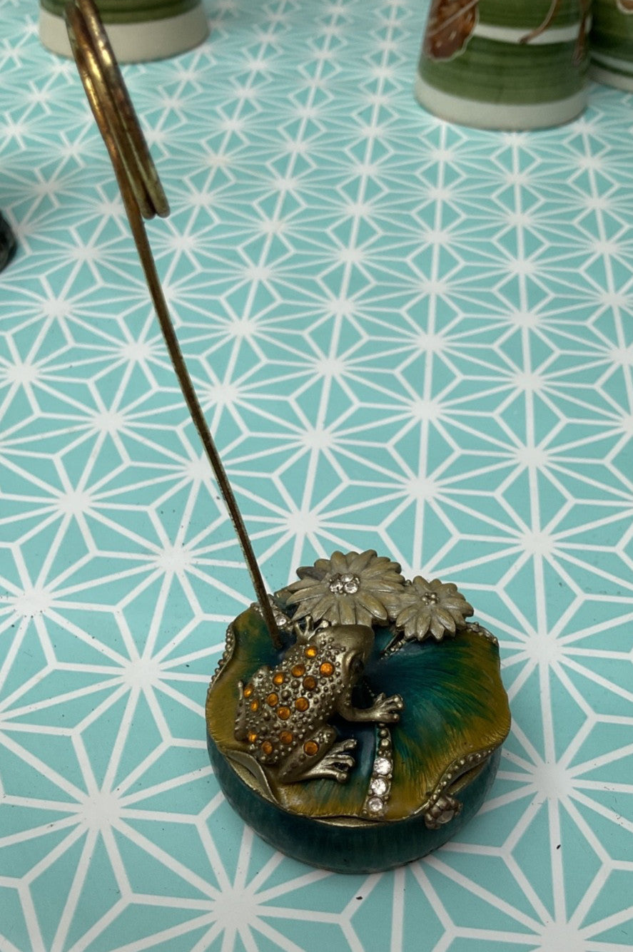 Frog Trinket Box with Rhinestones