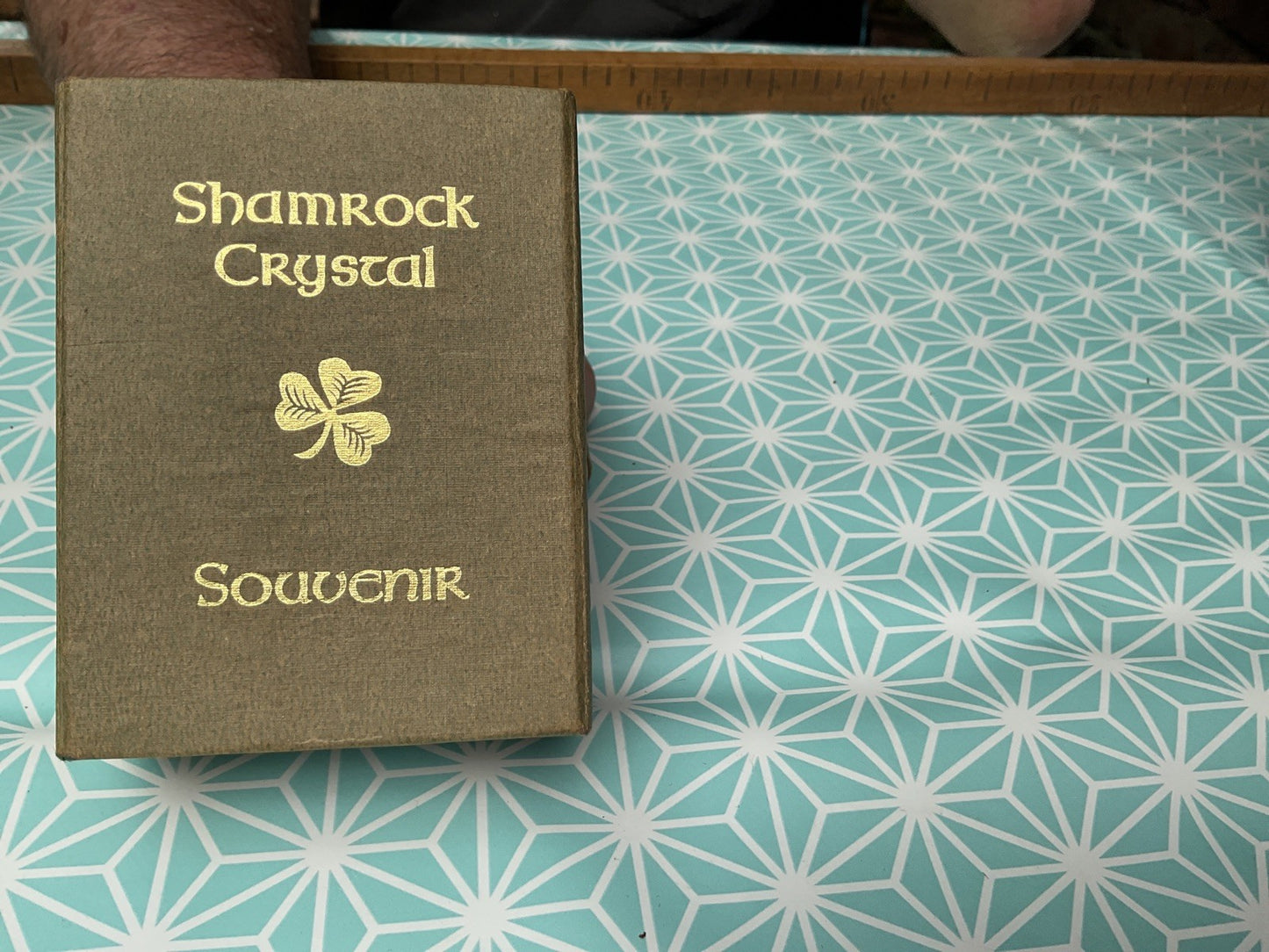 Shamrock Crystal Souvenir – Etched Glass Block with Box