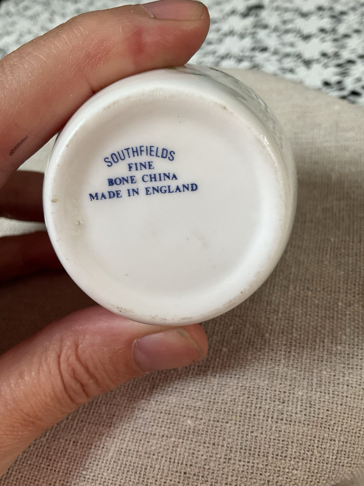 Vintage Southfields Fine Bone China Jar with Lid Floral Pattern Made In England