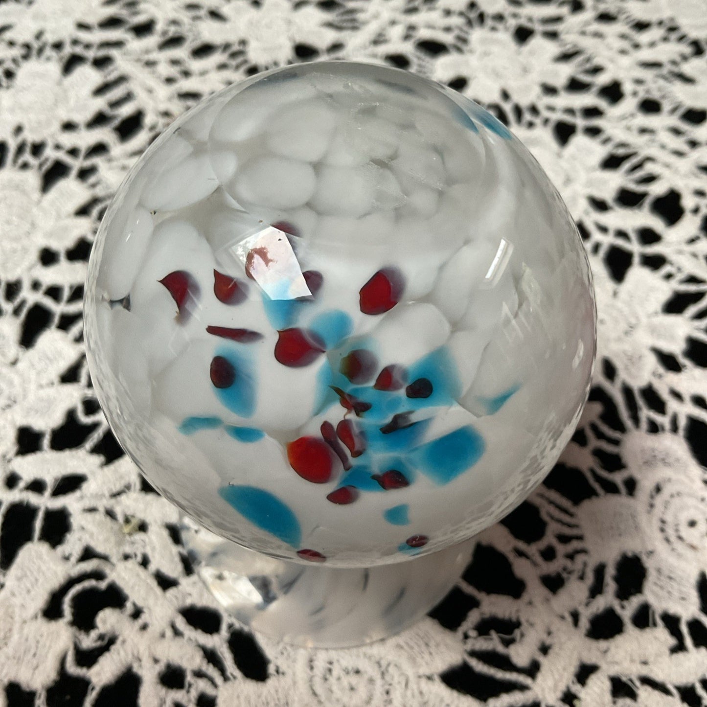 Mdina Glass Vases | Hand-Blown Maltese Art Glass Pair | Pink & Red-Blue Speckled