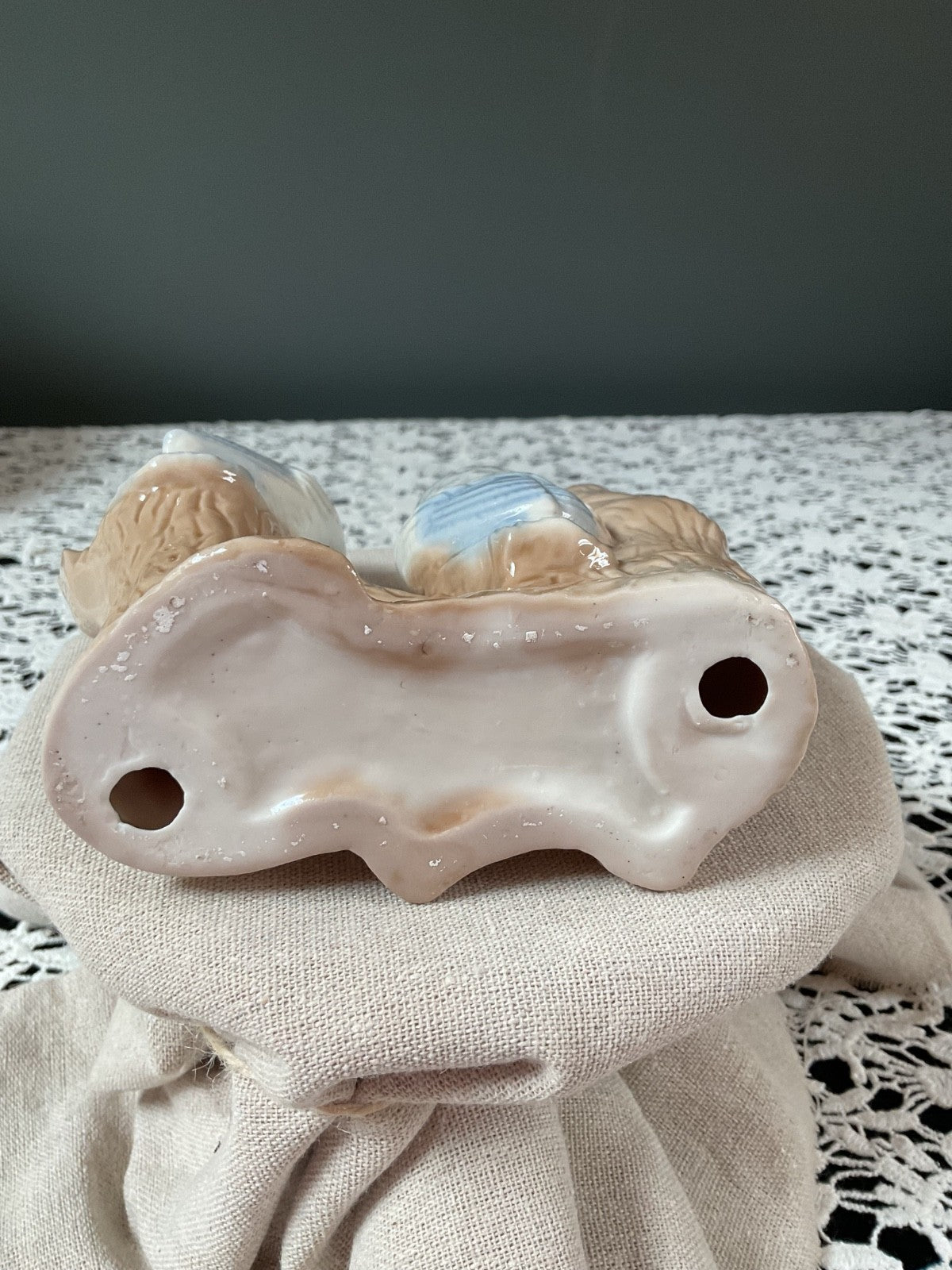 Ceramic Owl Figurine Pair