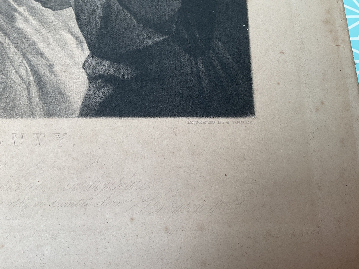 The Power of Beauty' mezzotint after Philip Mercer
