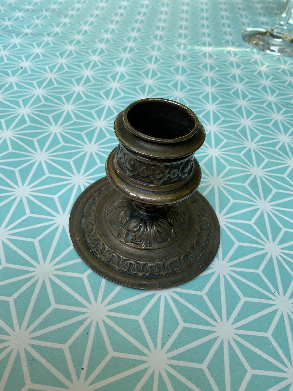 Ornate Brass Candlestick Holder