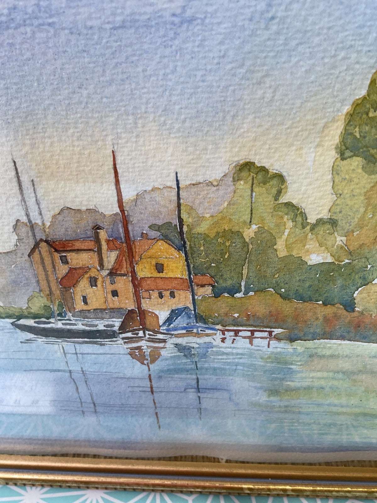 Watercolour – Sailing Boats & Riverside