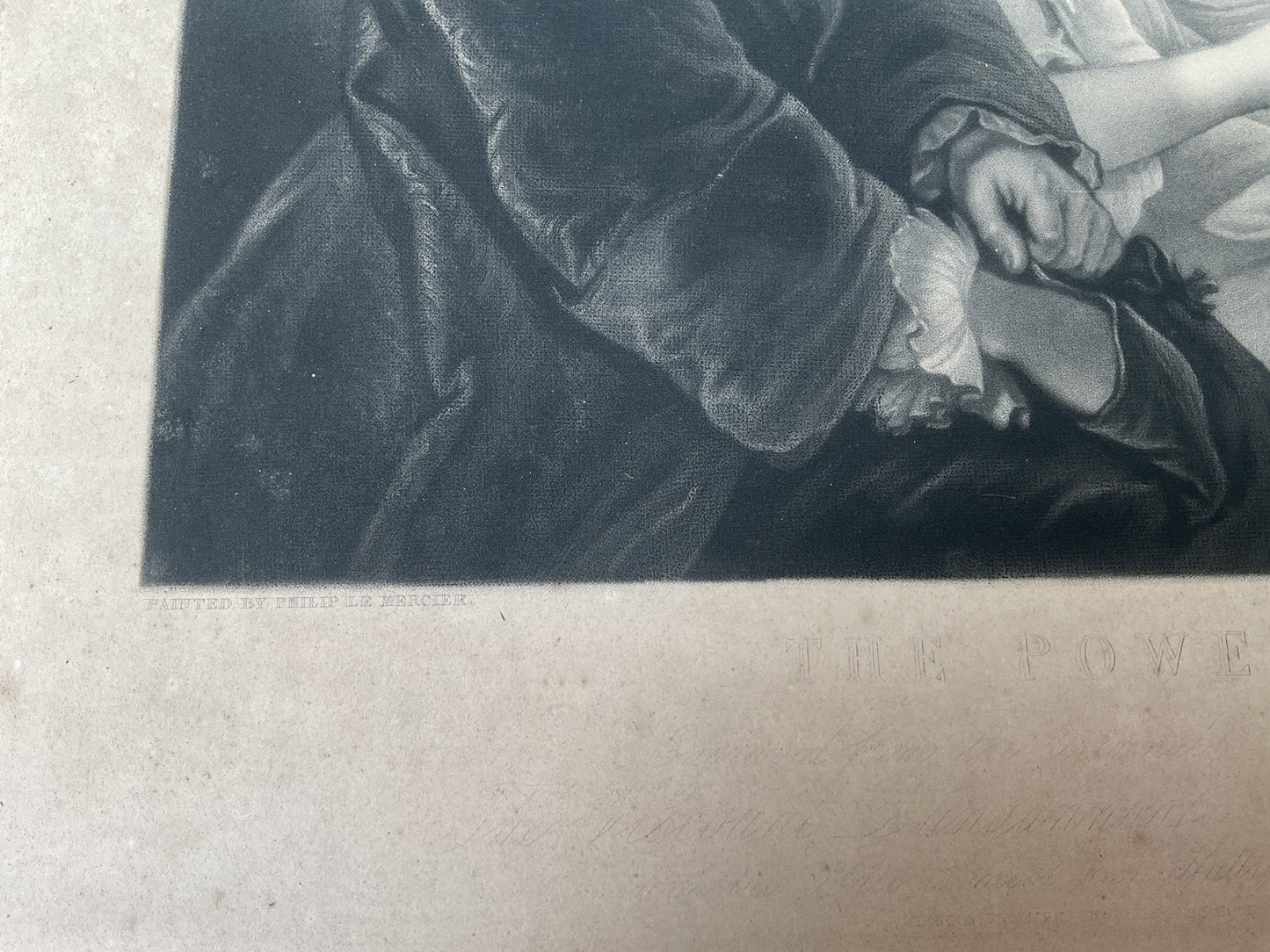The Power of Beauty' mezzotint after Philip Mercer