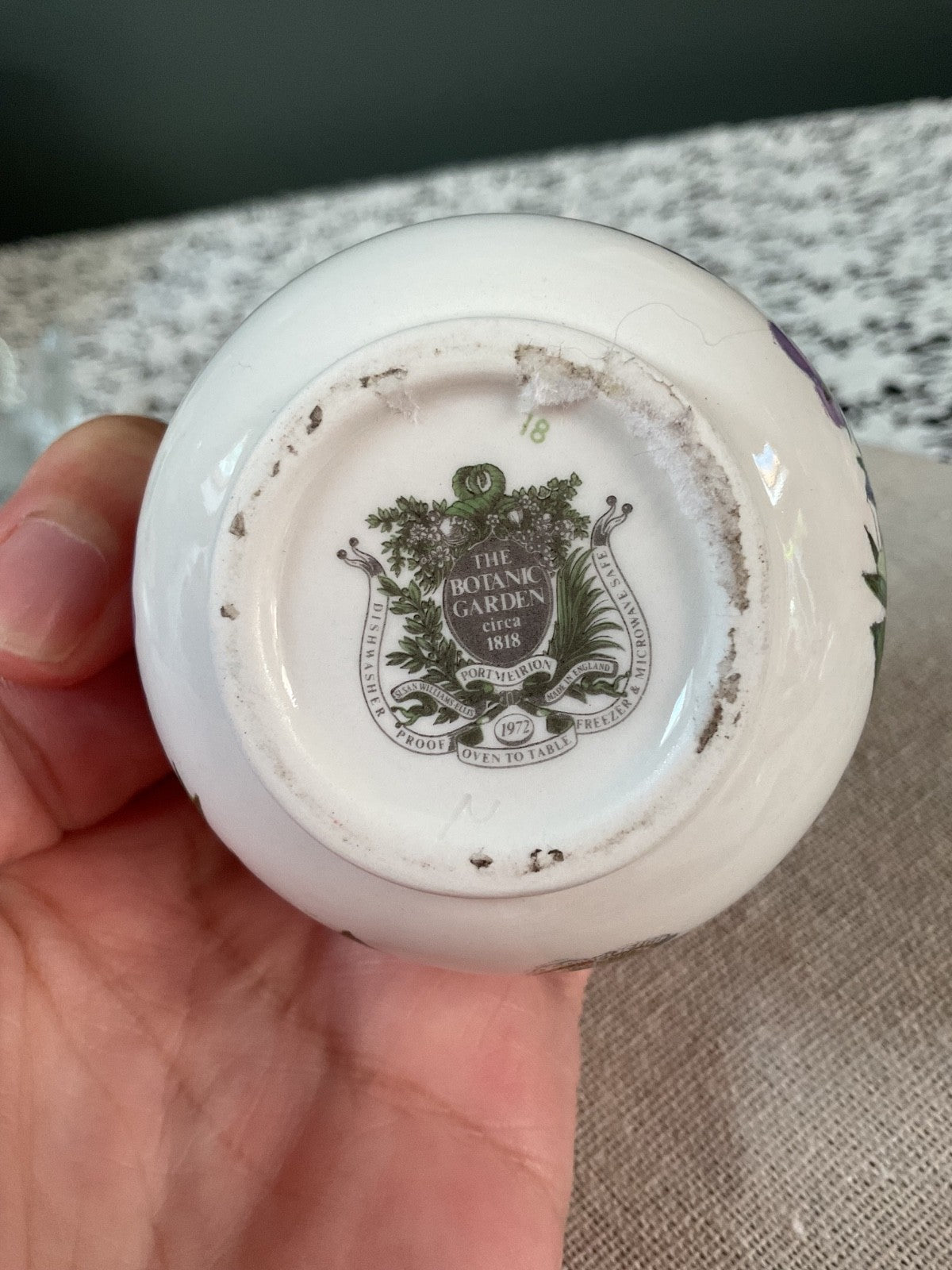 🪴 Portmeirion Botanic Garden Lidded Mustard Pot Vintage 1972