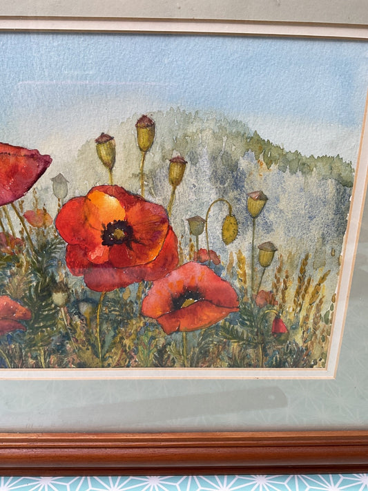 Joyce Knowles Watercolour – Poppies