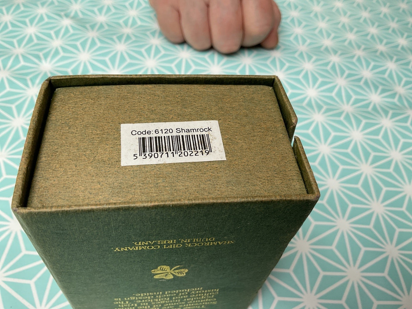 Shamrock Crystal Souvenir – Etched Glass Block with Box