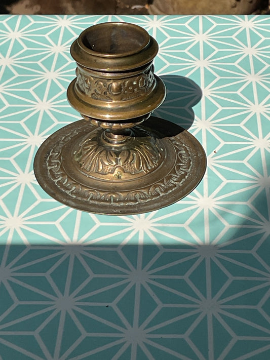 Ornate Brass Candlestick Holder